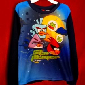 Boys Angry Birds Pajama Top Size 10-12